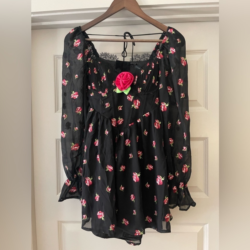 NWT For Love and Lemons Wren Mini Dress Small - Picture 2 of 3
